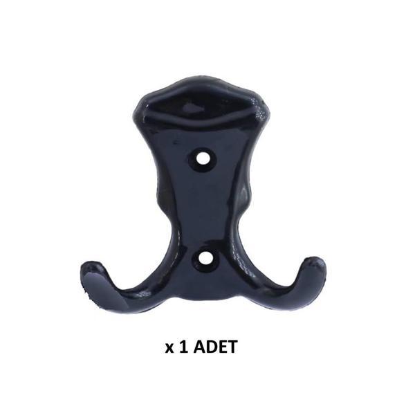 Kenzlife elbise banyo askılığı siyah plastik askı askılık 1 adet - Image 1