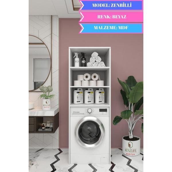 Kenzlife çamaşır-kurutma-bulaşık makinesi dolabı zenbillimdf byz 180*70*60 suntalam banyo % 100 full MDF - Image 1
