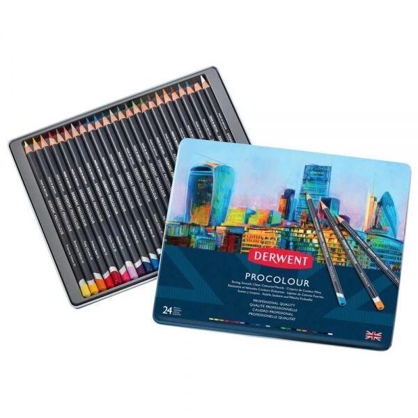 Supertrend Procolour Kuru Boya Kalemi Seti 24'lü Teneke Kutu - Image 1