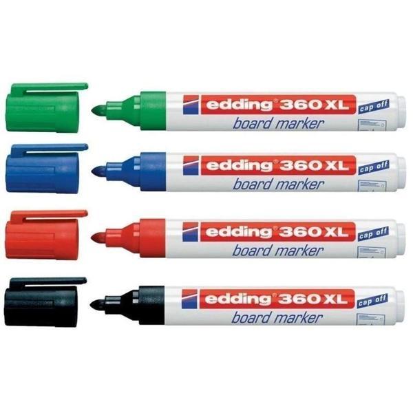Supertrend 360 XL Whiteboard Marker Doldurulabilir Yazı Tahtası Kalemi Seti 4'lü Karışık Renk - Image 1