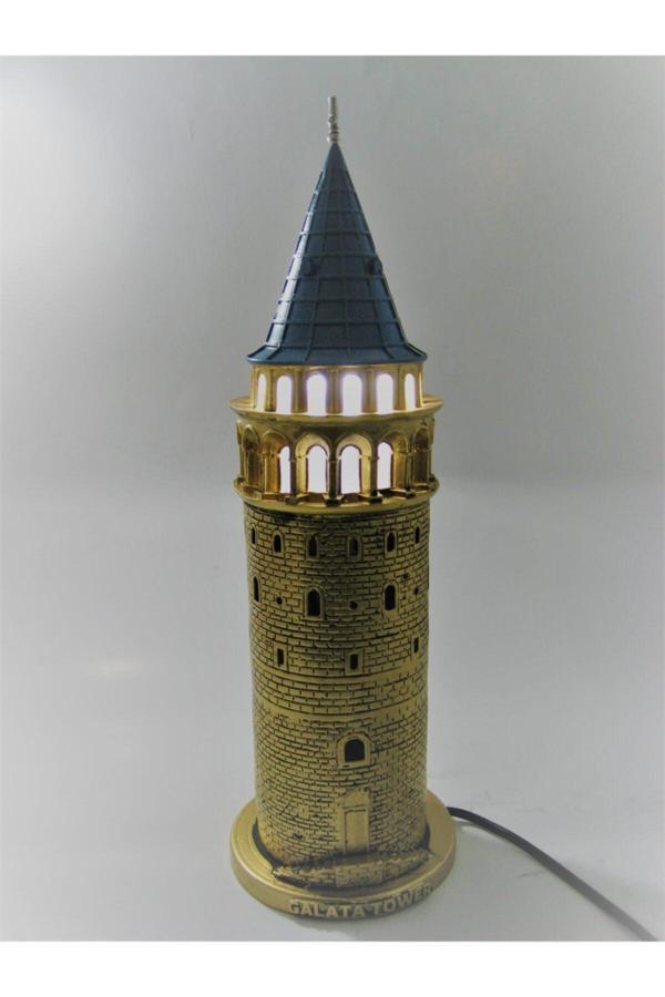 Hediye Seviyorum Galata Kulesi Biblo Altın Lamba 41Cm - Image 1