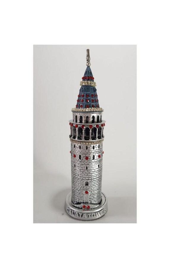 Hediye Seviyorum Gümüş Galata Kulesi Biblo 23 Cm - Image 1