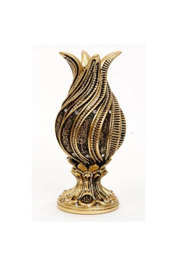 Hediye Seviyorum Lale Biblo Altın Kristal Taş - Image 1