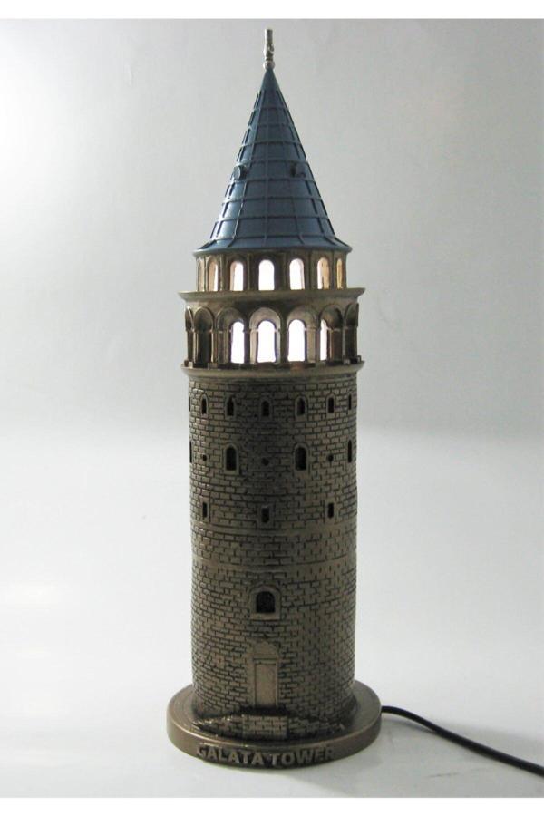 Hediye Seviyorum Galata Kulesi Biblo Bronz Lamba 41Cm - Image 1
