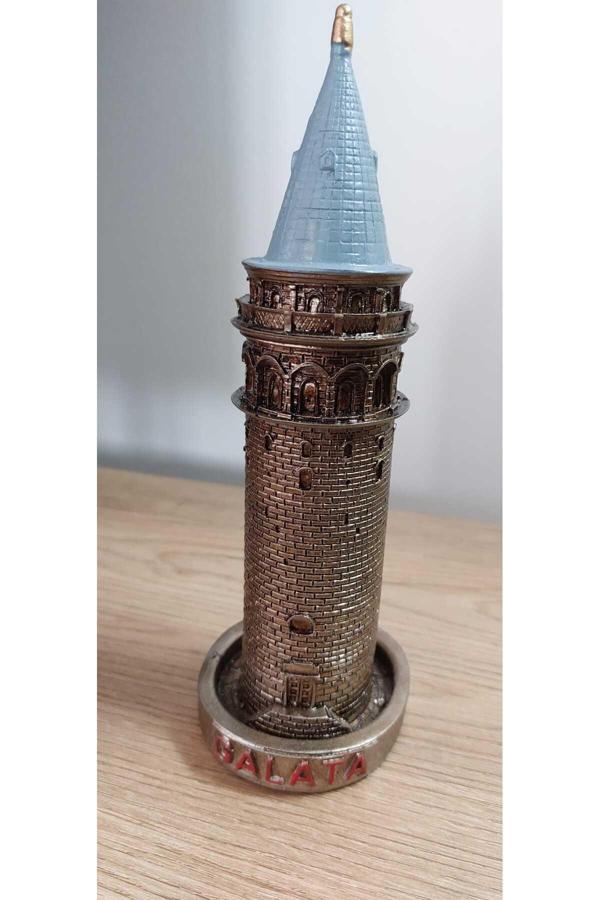 Hediye Seviyorum Galata Kulesi Biblo Bronz 20 Cm - Image 1
