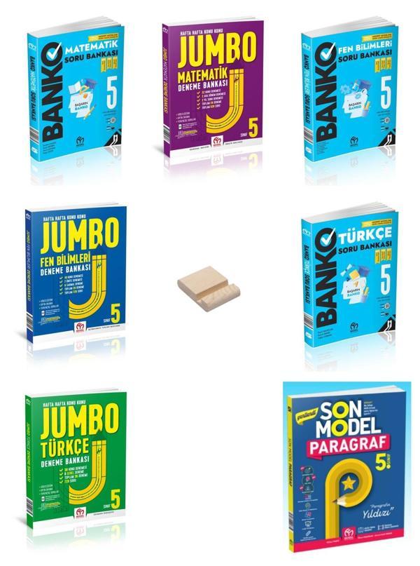 Model Eğitim 5. Sınıf BANKO-JUMBO Tüm Dersler Soru ve Deneme Bankası 7li Set + Telefon Standı - Model Eğitim Yayınları - Image 1