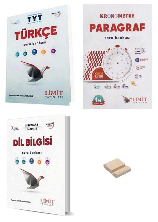 Limit TYT Türkçe Paragraf ve Dil Bilgisi Soru Bankası 3lü Set + Telefon Standı - Limit Yayınları - Image 1