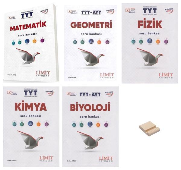 Limit TYT Matematik Geometri Fizik Kimya ve Biyoloji 5li Set + Telefon Standı - Limit Yayınları - Image 1