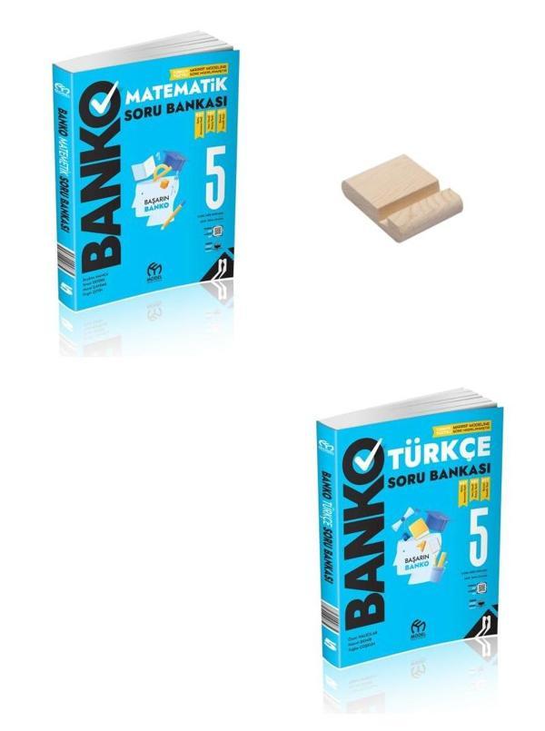 5. Sınıf Banko Matematik ve Türkçe Soru Bankası + Telefon Standı - Model Eğitim Yayınları - Image 1