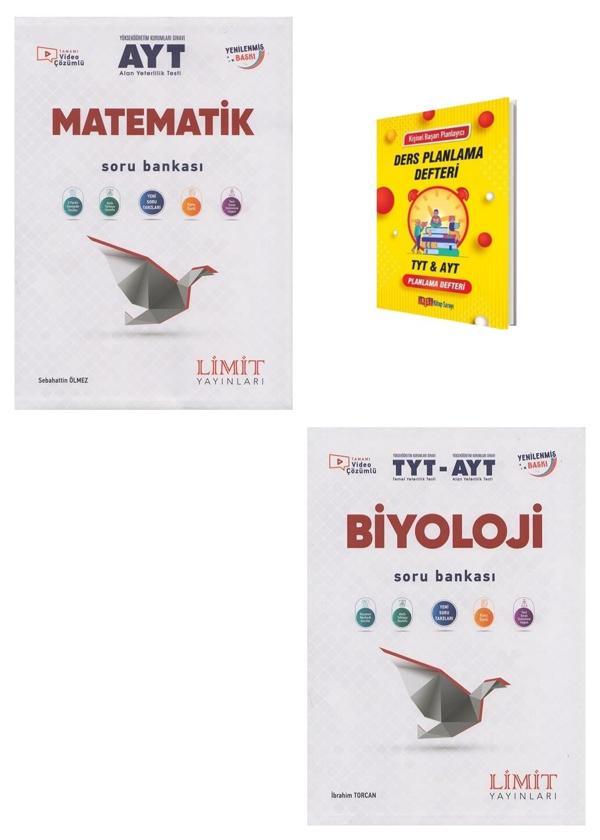 Limit AYT Matematik ve Biyoloji Soru Bankası + Planlama Defteri - Limit Yayınları - Image 1