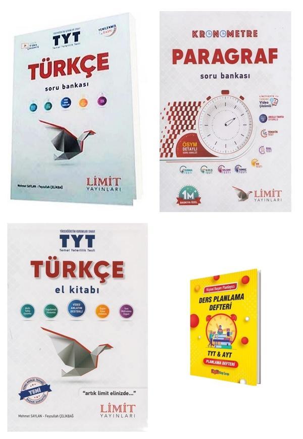 Limit TYT Türkçe Paragraf Soru Bankası ve El Kitabı 3lü Set + Planlama Defteri - Limit Yayınları - Image 1