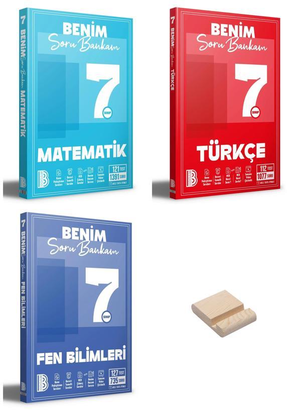Benim Hocam 7. Sınıf Matematik Türkçe ve Fen Bilimleri Soru Bankası 3lü Set + Telefon Standı - Benim Hocam Yayınları - Image 1
