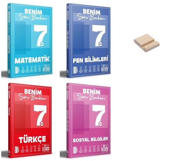 Benim Hocam 7. Sınıf Matematik Fen Türkçe Sosyal Soru Bankası 4lü Set + Telefon Standı - Benim Hocam Yayınları - Image 1