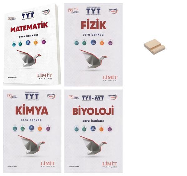 Limit TYT Matematik Fizik Kimya ve Biyoloji 4lü Set + Telefon Standı - Limit Yayınları - Image 1