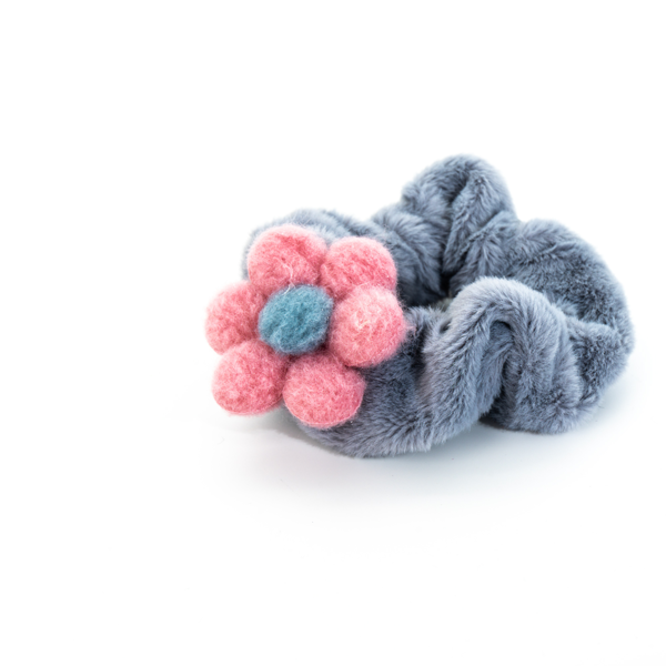 Biem Papatya Simit Peluş Toka Gri - Image 1