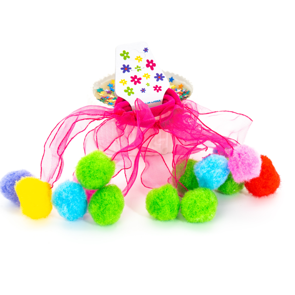 Biem Renkli Ponpon Lastik Toka - Image 1