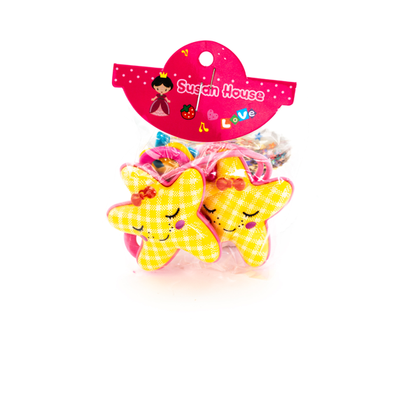 Biem Yıldız Lastik Toka Sarı Pembe - Image 1