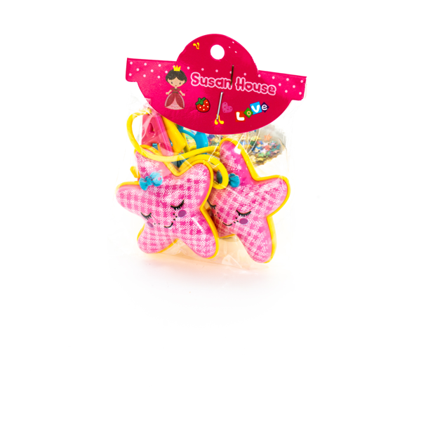 Biem Yıldız Lastik Toka Pembe Sarı - Image 1