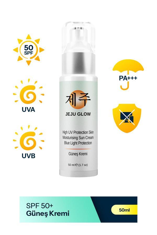 Jeju Glow Yüksek Koruma Faktörlü Güneş Kremi Spf 50 - Blue Light - C Vitamini - Antioksidan Etki 50 Ml - Image 1