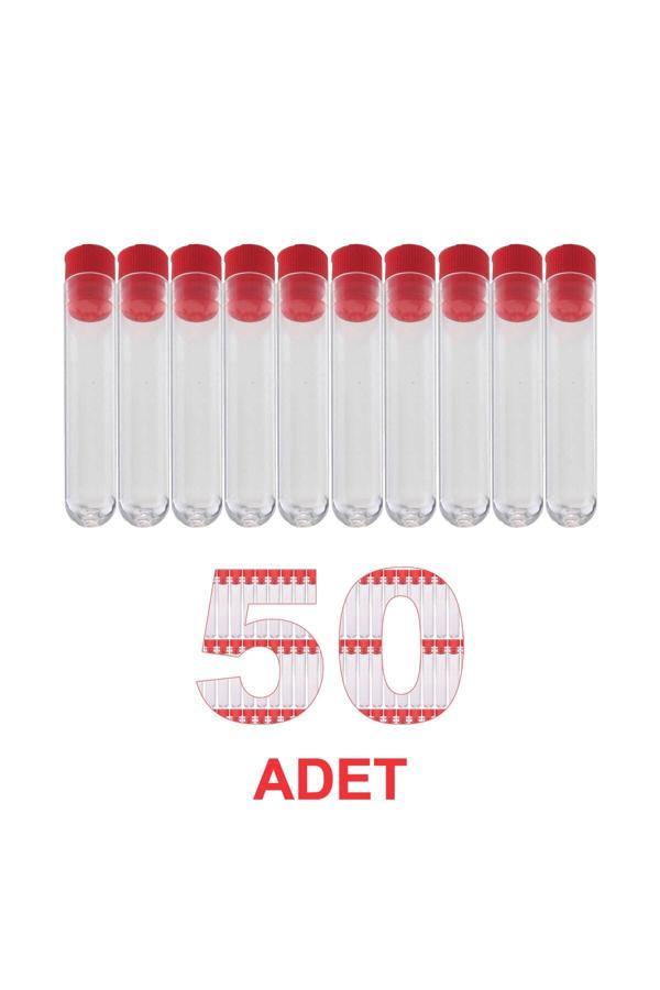 Atel-San Deney Tüpü 12X75 Mm / Plastik - Dibi Yuvarlak Kapaklı X 50 Adet - Image 1