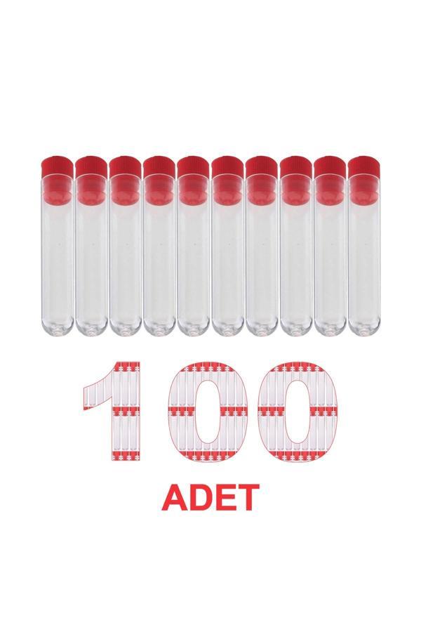 Atel-San Deney Tüpü 12X75 Mm / Plastik - Dibi Yuvarlak Kapaklı X 100 Adet - Image 1