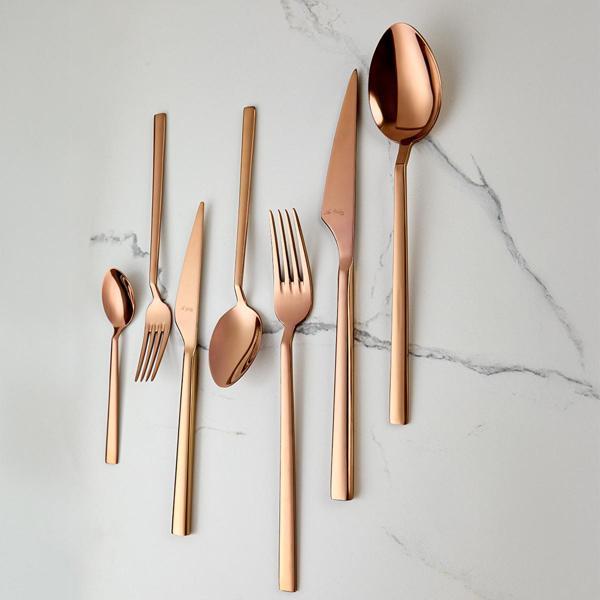 Aryıldız Vogue Bronz 84 Parça 12 Kişilik Çatal Kaşık Bıçak Takımı - Image 1