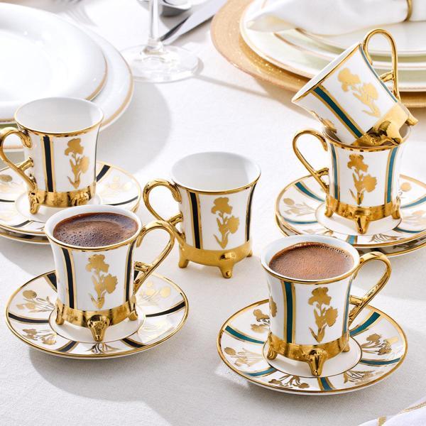Aryıldız Diba 12 Parça 6 Kişilik Türk Kahve Fincanı - Image 1