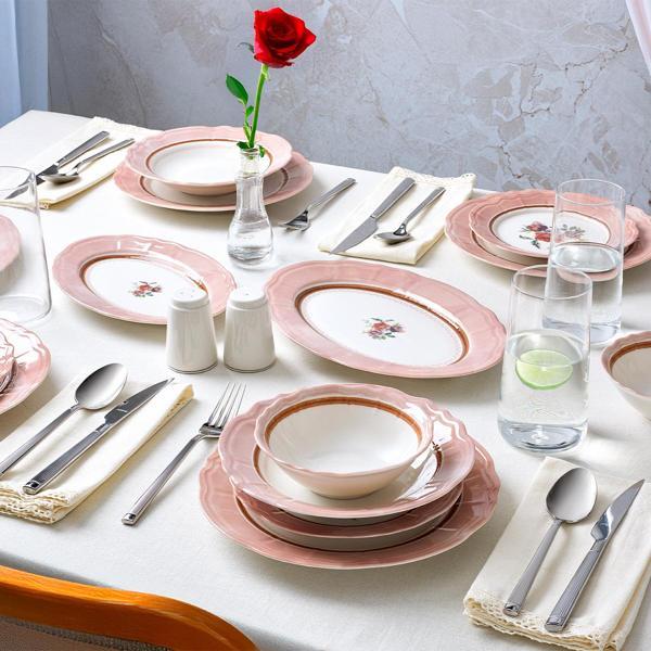 Aryıldız Jardin Pembe 30 Parça 6 Kişilik Yemek Takımı - Image 1