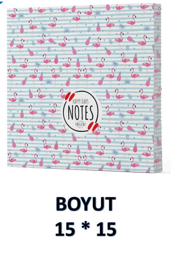 Dokuz Yayınları Vivago Art Flamingo Çizgisiz Defter 15 X 15 Cm Bez Çanta Hediyeli Kod 4 - Dokuz Yayınları - Image 1