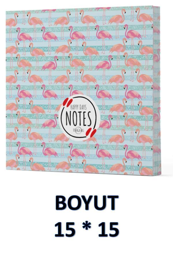 Dokuz Yayınları Vivago Art Flamingo Çizgisiz Defter 15 X 15 Cm Bez Çanta Hediyeli Kod 21 - Dokuz Yayınları - Image 1