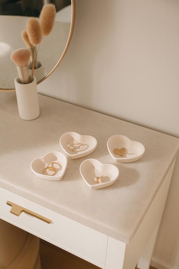 Lin Dekor Dekoratif Lüks Takı Tabağı,Mumluk - Image 1