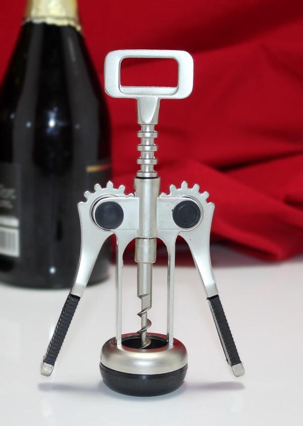 Paslanmaz Çelik Tirbuşon Açacak Şarap Açacağı - Image 1