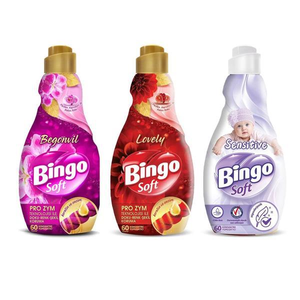 Bingo Soft Konsantre Çamaşır Yumuşatıcısı 1440 ml 3 lü Karma Set - Image 1