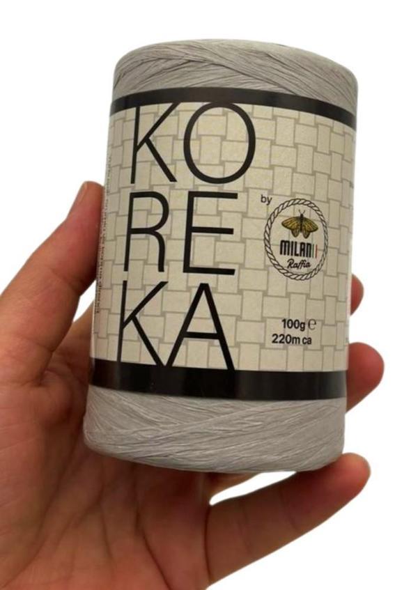 Angel Çanta Aksesuar Koreka Rafya Gri Renk   - Image 1