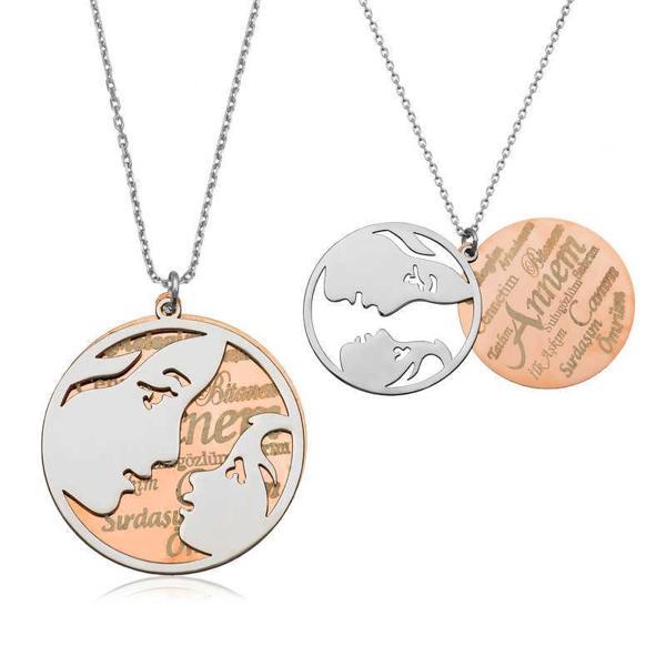 KENPAZAR 925 Ayar Gümüş Annelere Özel Gümüş Kolye - Image 1