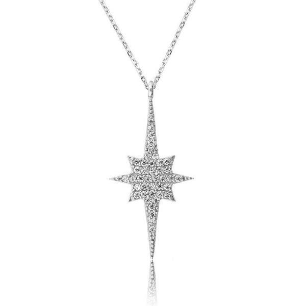 KENPAZAR Gümüş Kutup Yıldızı Bayan Kolye - Image 1