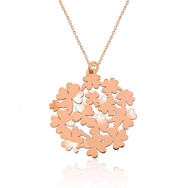 KENPAZAR 925 Ayar Gümüş Yonca Buketi Kadın Gümüş Kolye - Image 1