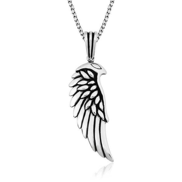 KENPAZAR ​925 Ayar Gümüş Kanat Gümüş Kolye - Image 1