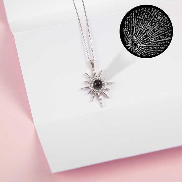 KENPAZAR 925 Ayar Gümüş 100 Dilde Seni Seviyorum Kutup Yıldızı Kadın Kolye - Image 1