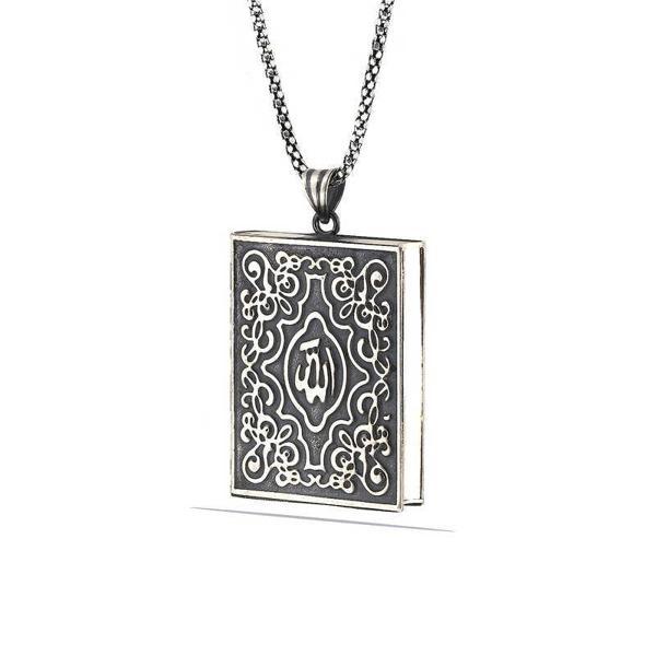 KENPAZAR 925 Ayar Gümüş Kare İçi Açılabilen Muskalık Gümüş Kolye - Image 1