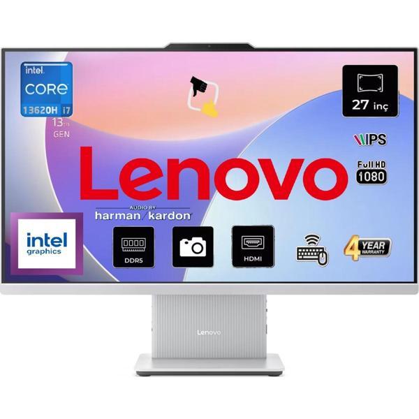 Ideacentre Aıo 27IRH9 Intel Core I7-13620H 16GB 512GB SSD 27'' Fhd IPS Freedos F0HM004JTR01 Kablosuz Klavye+Mouse Beyaz  - Image 1