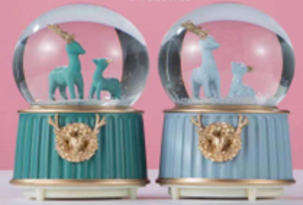 KENPAZAR Mavi-Yeşil Geyik Kar Küresi Küçük Boy - Image 1