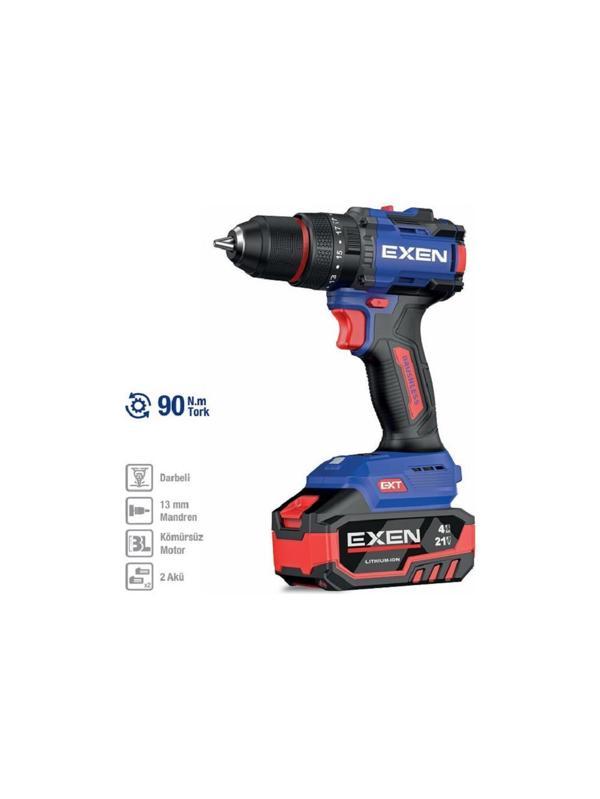 Exen EN 294 DS Akülü Darbeli Kömürsüz Vidalama - Image 1