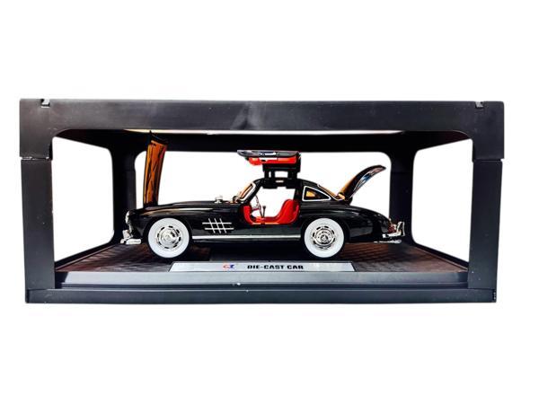 1:24 Metal Model Koleksiyon Araba Mercedes-Benz 300 SL Siyah 21 CM CZ174B - Image 1