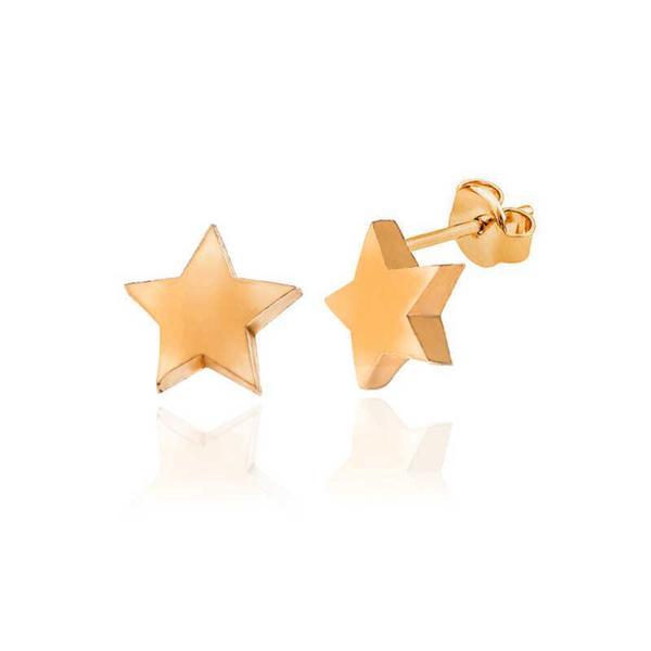 KENPAZAR Gümüş Rose Yıldız Çivili Kadın Küpe - Image 1