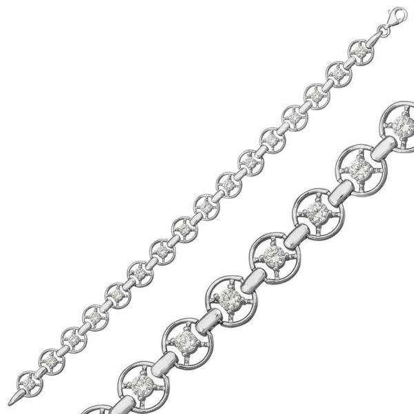 KENPAZAR 925 Ayar Gümüş Yuvarlak Su Yolu Bileklik - Image 1