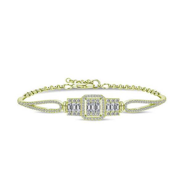 KENPAZAR ​925 Ayar Gümüş Gold Baget Bileklik - Image 1