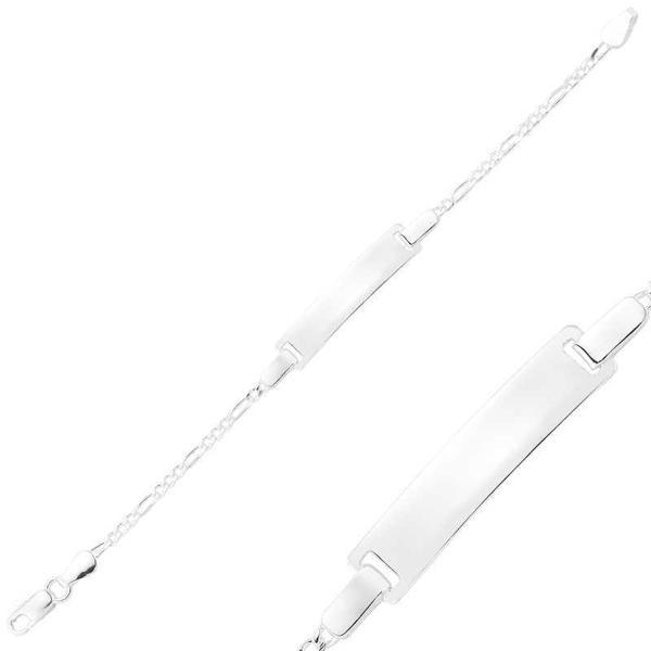 KENPAZAR Gümüş Plaka Çocuk Bileklik - Image 1