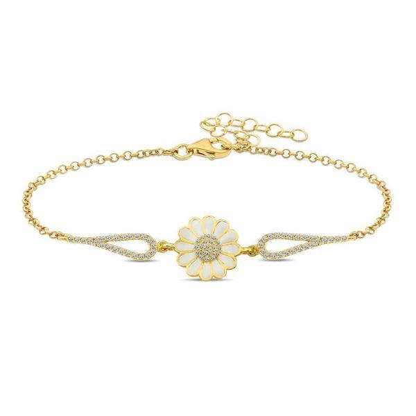 KENPAZAR ​925 Ayar Gümüş Gold Papatya Bileklik - Image 1