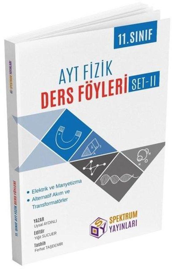 AYT 11. Sınıf Fizik Ders Föyleri Set 2 - Spektrum Yayınları - Image 1